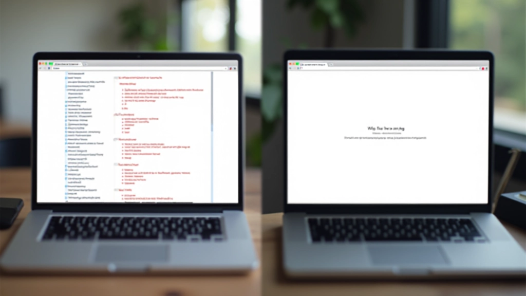 Vorher-Nachher Vergleich einer überladenen 404-Seite und einer aufgeräumten, benutzerfreundlichen Version