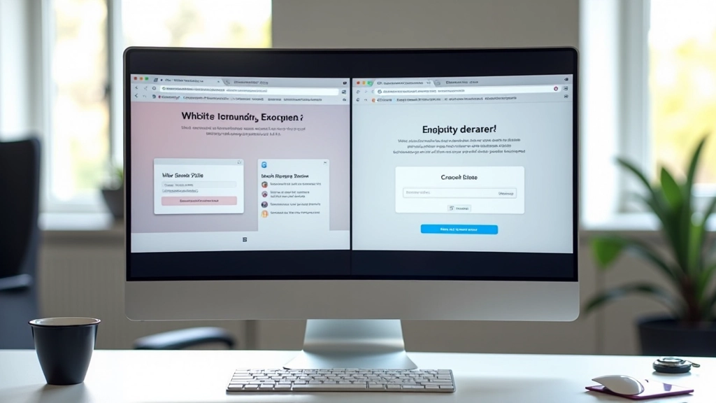 Desktop-Monitor mit verschiedenen Navigations-Konzepten