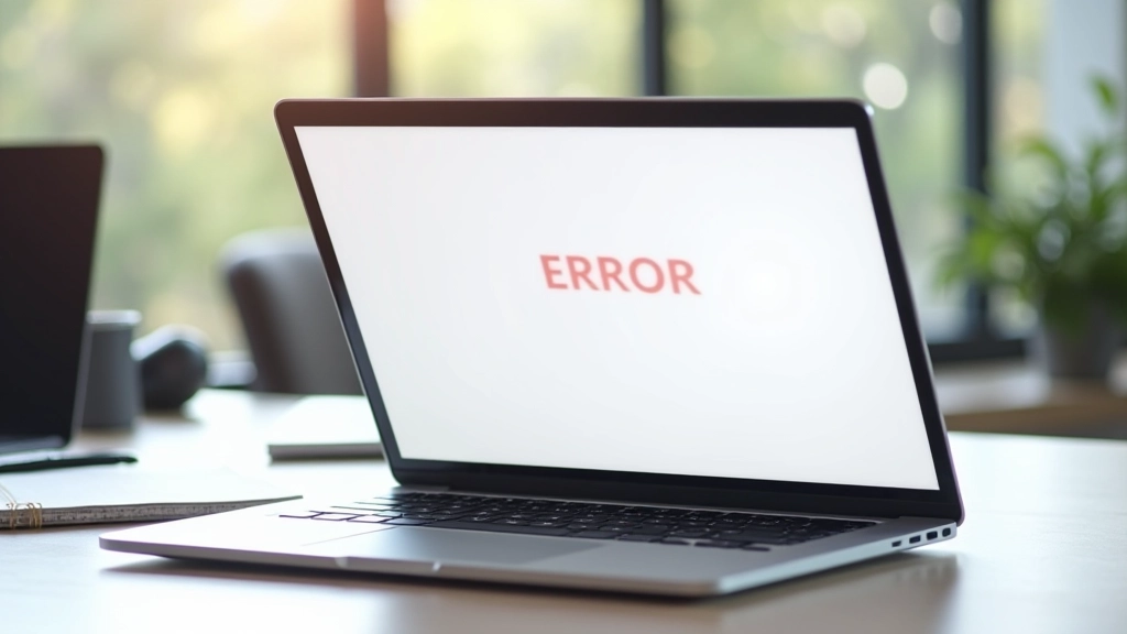 Vergleich von schlechten und guten Fehlermeldungen auf einem Laptop-Bildschirm