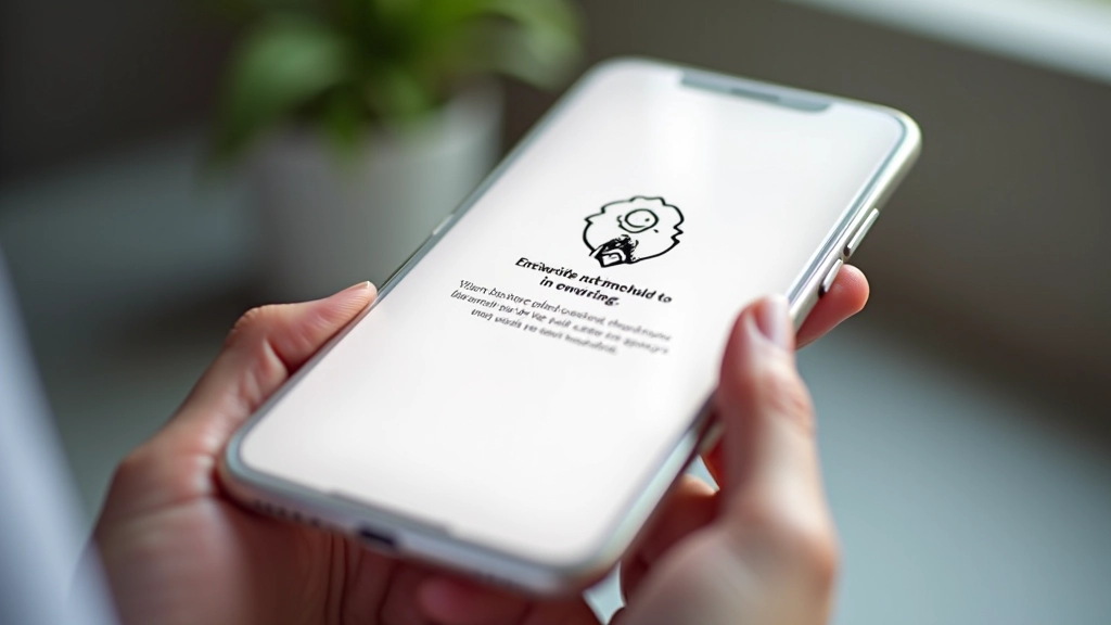 Smartphone-Bildschirm mit leerer Zustand-Ansicht und hilfreichem Text und Illustration